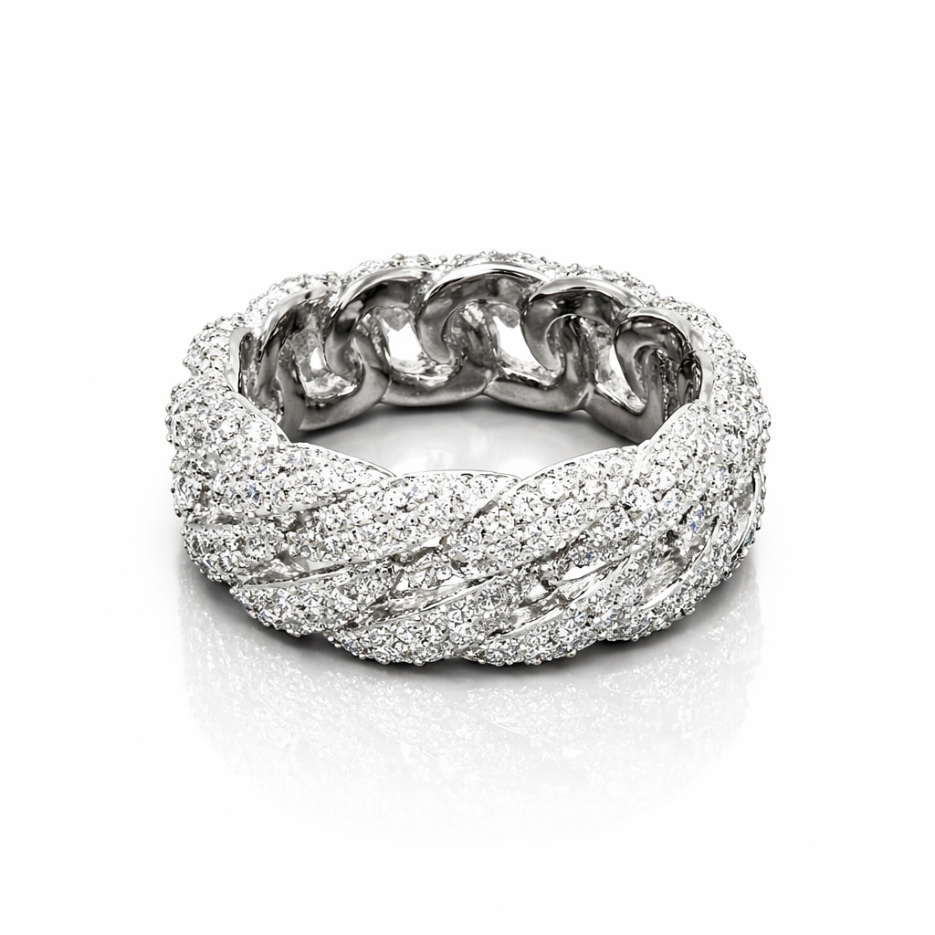 Iced Cuban Link Ring