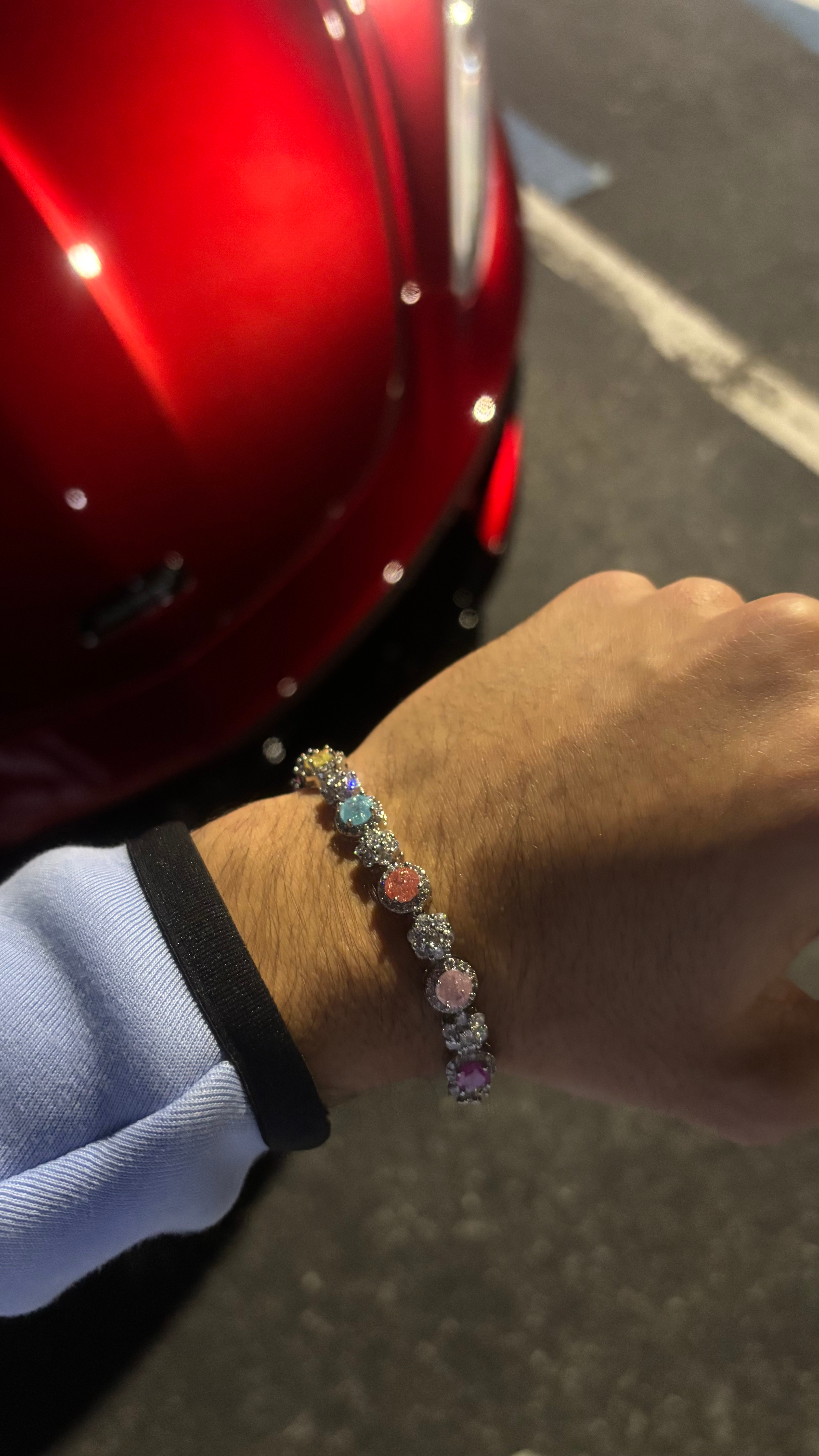 Multicolor Stone Blossom Bracelet